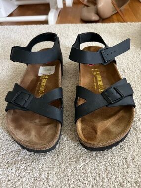 Birkenstock Rio Black Size 41 Womens 10 Mens 8